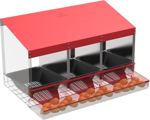 Ponedero Aves 3 Departamentos Suelo Alambre